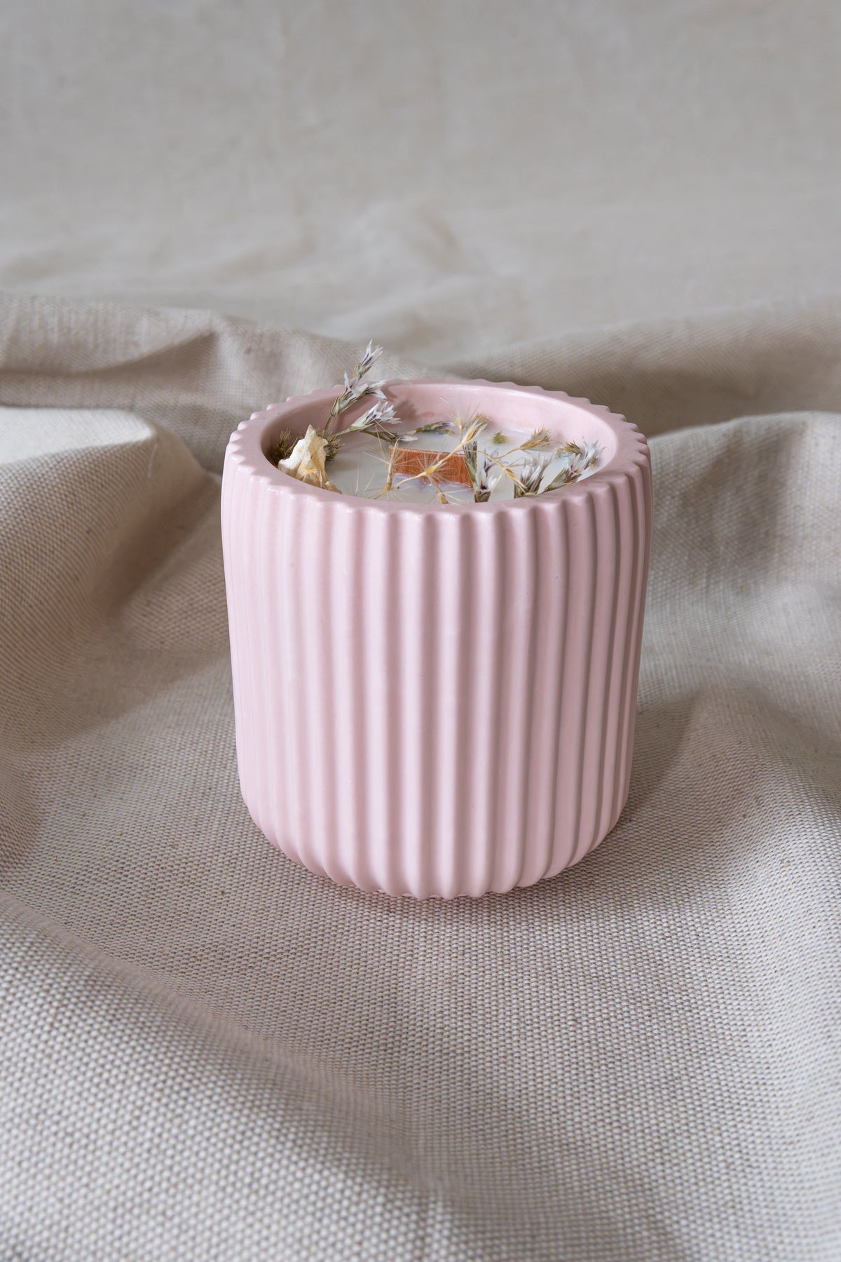 Bougie fleurie - Fleur de coton