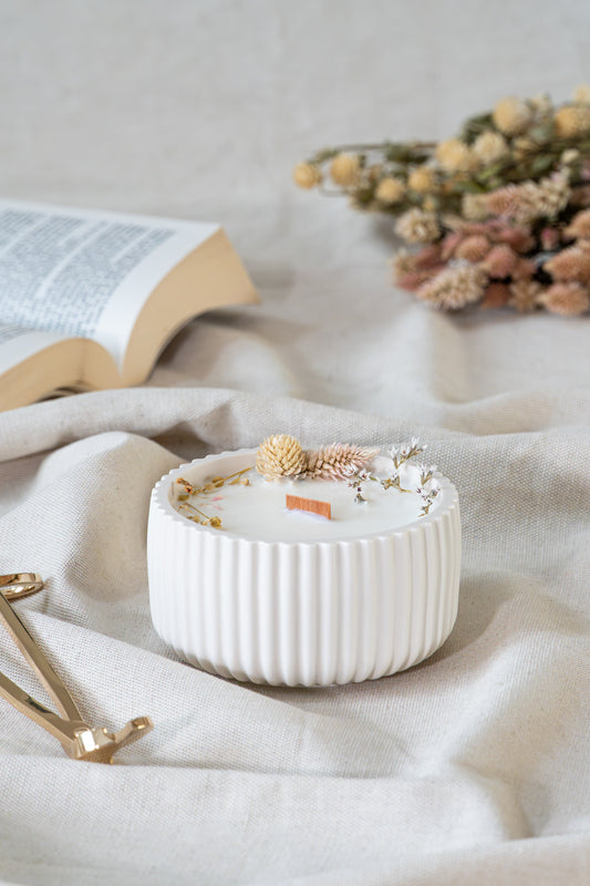 Bougie fleurie - Pêche de vigne